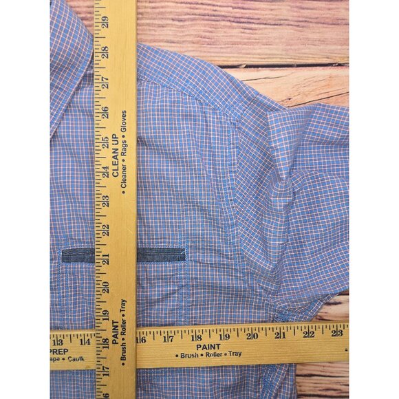 Robert Graham Mens Tailored Fit Blue Plaid Shirt Medium - Picture 13 of 13